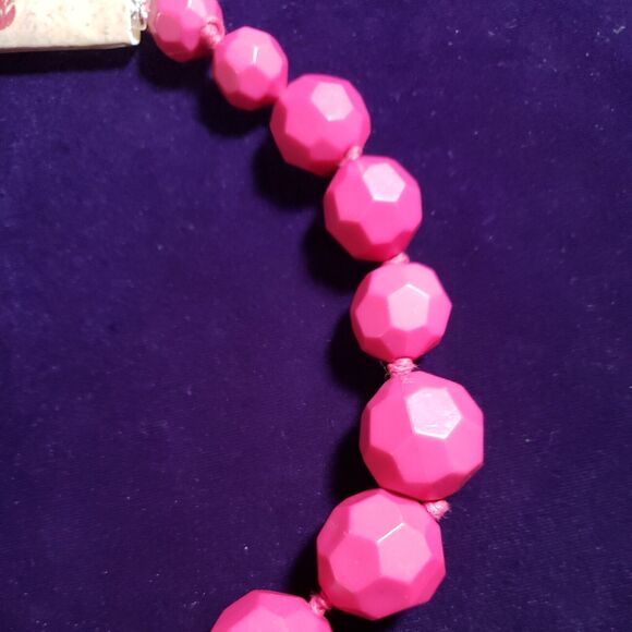 Pink Statement Necklace, Large Chunky Heavy Beads in Graduating Sizes, NWT - Picture 3 of 10
